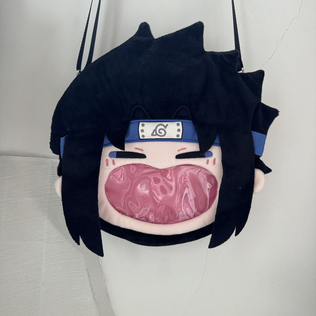 Naruto Shippuden Sasuke Uchiha Plush Shoulder Bag