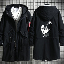 Load image into Gallery viewer, Attack on Titan Long Hooded Cotton Trench Coat
