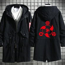 Load image into Gallery viewer, Naruto Shippuden Long Hooded Cotton Trench Coat
