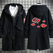 Load image into Gallery viewer, Naruto Shippuden Long Hooded Cotton Trench Coat
