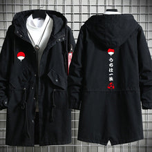 Load image into Gallery viewer, Naruto Shippuden Long Hooded Cotton Trench Coat
