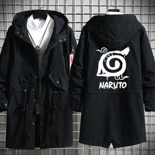 Load image into Gallery viewer, Naruto Shippuden Long Hooded Cotton Trench Coat
