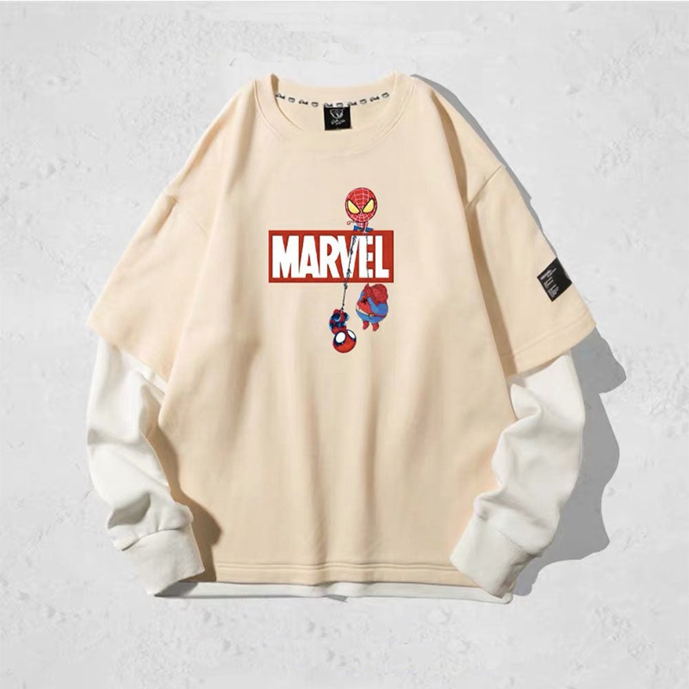 Spider-Man Loose Fit Double Layer Long Sleeves T-shirt