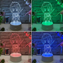 Load image into Gallery viewer, Demon Slayer 3D illusion Action Figure LED Lamp
