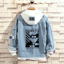 Load image into Gallery viewer, Naruto Stylish Hooded Denim Jacket
