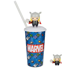 Load image into Gallery viewer, Avengers Exclusive Theather Topper Straw Cup &amp; Plastic Popcorn Box
