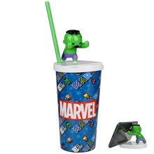 Load image into Gallery viewer, Avengers Exclusive Theather Topper Straw Cup &amp; Plastic Popcorn Box
