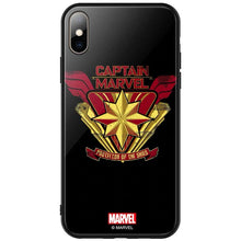 Load image into Gallery viewer, Iron Man / Captain Marvel / Thanos Tempered Glass iPhone Case
