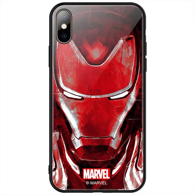 Iron Man / Captain Marvel / Thanos Tempered Glass iPhone Case