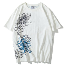 Load image into Gallery viewer, Naruto Kurama with Chrysanthemum Embroidery Summer T-shirt
