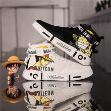 Load image into Gallery viewer, One Piece &amp; Naruto Male High-Top Canvas Sneakers
