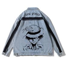 Load image into Gallery viewer, Straw Hat Crew Silhouette Denim Jacket
