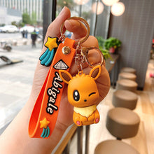 Load image into Gallery viewer, Pokemon Eevee Family Keychain
