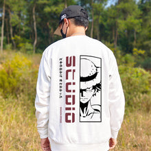 Load image into Gallery viewer, One Piece Luffy Portrait White Sweatshirt
