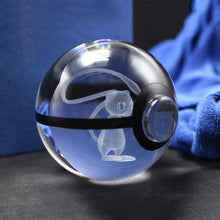 Load image into Gallery viewer, Pokemon 3D Pokemon In Poke Ball Crystal Led Figure
