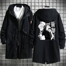 Load image into Gallery viewer, Jujutsu Kaisen Long Hooded Trench Coat
