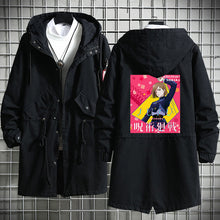 Load image into Gallery viewer, Jujutsu Kaisen Long Hooded Trench Coat
