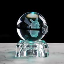 Load image into Gallery viewer, Pokemon 3D Pokemon In Poke Ball Crystal Led Figure
