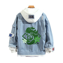 Load image into Gallery viewer, Genshin Impact Hooded Denim Jacket
