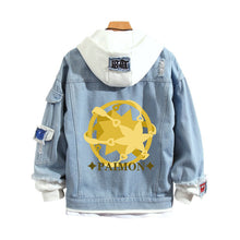 Load image into Gallery viewer, Genshin Impact Hooded Denim Jacket
