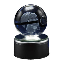 Load image into Gallery viewer, Pokemon 3D Pokemon In Poke Ball Crystal Led Figure
