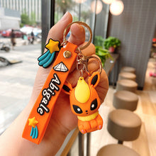 Load image into Gallery viewer, Pokemon Eevee Family Keychain
