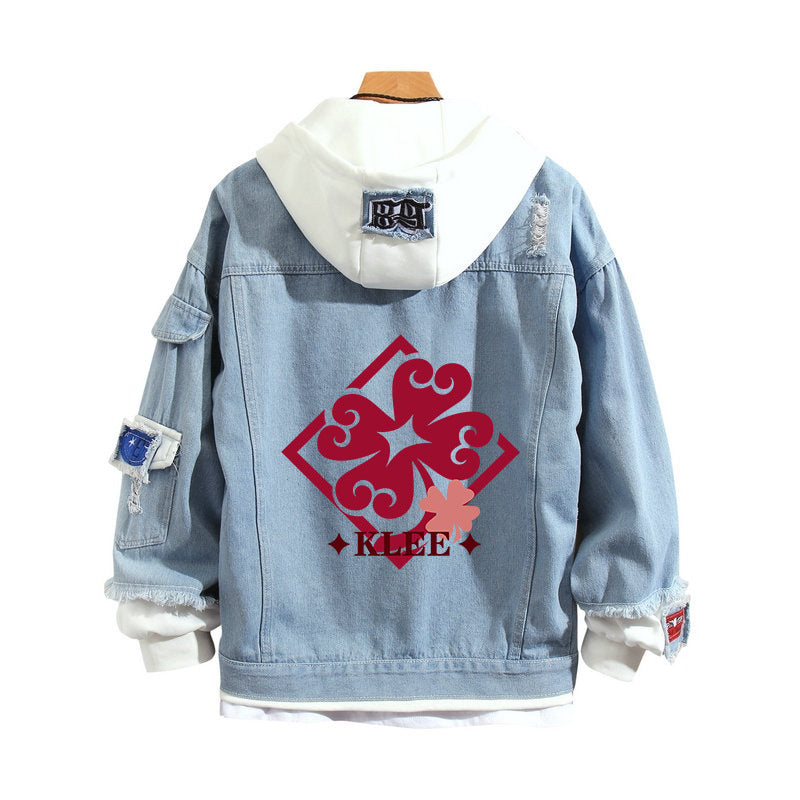 Genshin Impact Hooded Denim Jacket