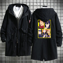 Load image into Gallery viewer, Jujutsu Kaisen Long Hooded Trench Coat
