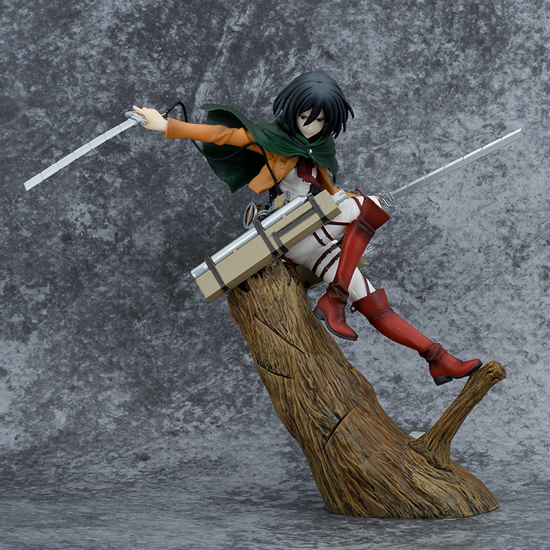 Attack on Titan Mikasa Ackerman Standing on Tree Figure Statue