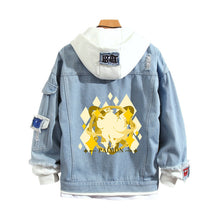 Load image into Gallery viewer, Genshin Impact Hooded Denim Jacket
