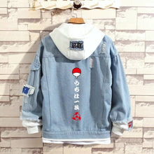 Load image into Gallery viewer, Naruto Stylish Hooded Denim Jacket
