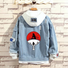 Load image into Gallery viewer, Naruto Stylish Hooded Denim Jacket
