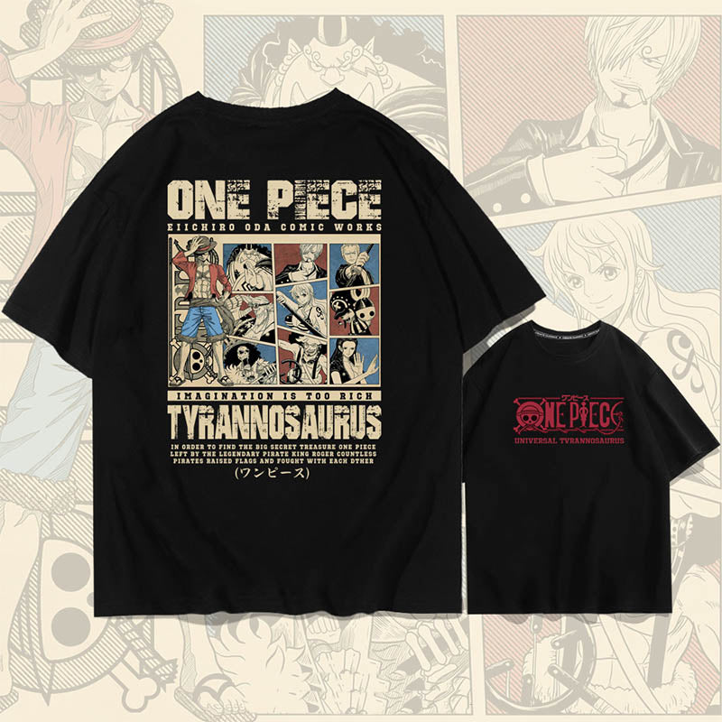 One Piece Retro Comics Style Summer T-shirt