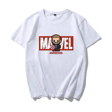 Load image into Gallery viewer, Avengers White Graphic T-shirt with Marvel Logo
