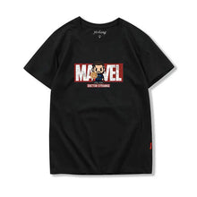 Load image into Gallery viewer, Avengers Black Graphic T-shirt with Marvel Logo
