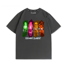 Load image into Gallery viewer, Demon Slayer Main Four Character Summer T-shirt
