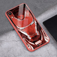 Load image into Gallery viewer, Iron Man / Captain Marvel / Thanos Tempered Glass iPhone Case
