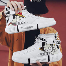 Load image into Gallery viewer, One Piece &amp; Naruto Male High-Top Canvas Sneakers
