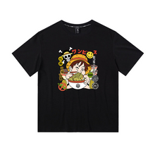 Load image into Gallery viewer, One Piece Luffy Eating Ramen Summer T-shirt
