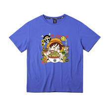 Load image into Gallery viewer, One Piece Luffy Eating Ramen Summer T-shirt
