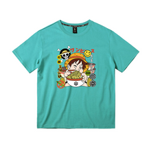 Load image into Gallery viewer, One Piece Luffy Eating Ramen Summer T-shirt
