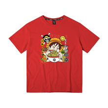 Load image into Gallery viewer, One Piece Luffy Eating Ramen Summer T-shirt
