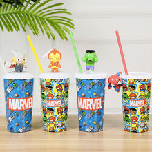 Load image into Gallery viewer, Avengers Exclusive Theather Topper Straw Cup &amp; Plastic Popcorn Box
