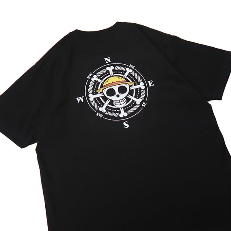 New One Piece Pirates Skull Logo Anime Manga White T-Shirt Size S To XL  Short Sleeve Hip Hop Tee T Shirt Top for Boys 